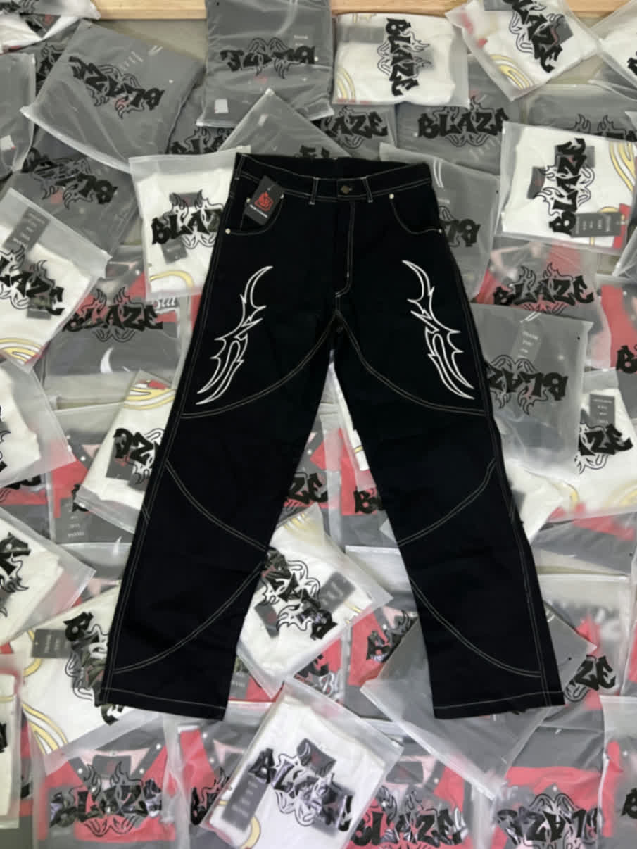 Blaze — Embroidered Denim — Fateh Wear custom apparel manufacturing